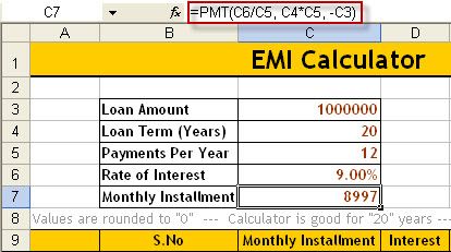 emi loan calculator