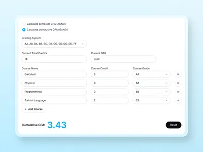 gpa calculator
calculator