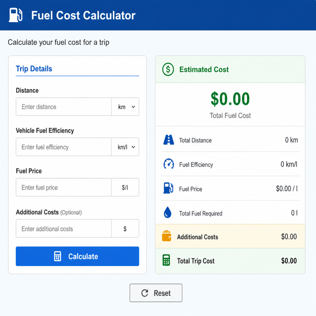 fuel cost calculator