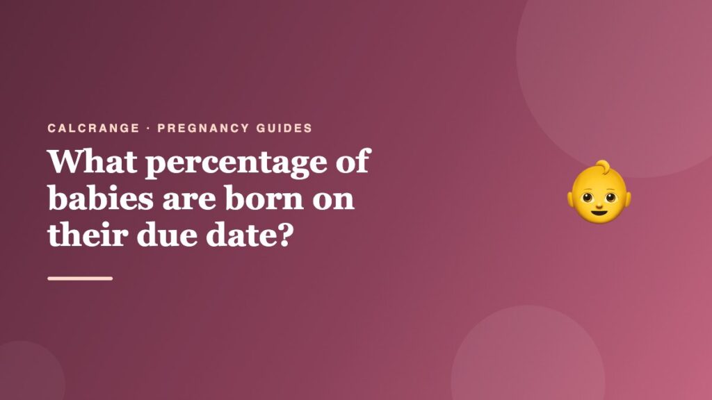 What percentage of babies are born on their due date?
