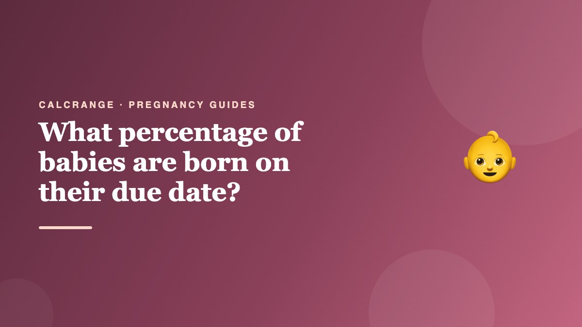 What percentage of babies are born on their due date?