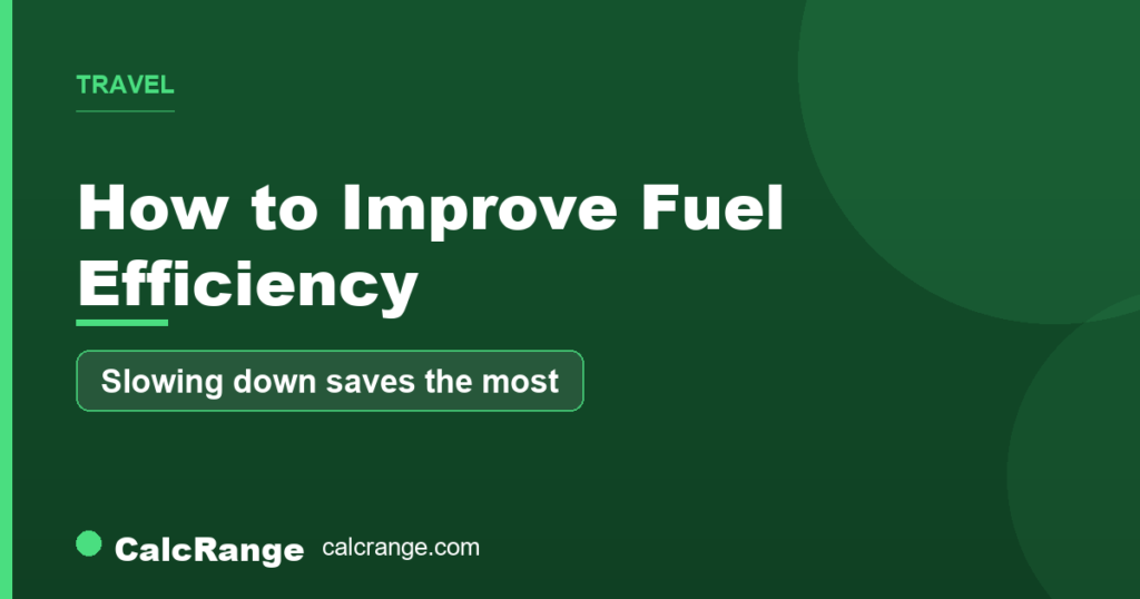 Guide: how to improve fuel efficiency