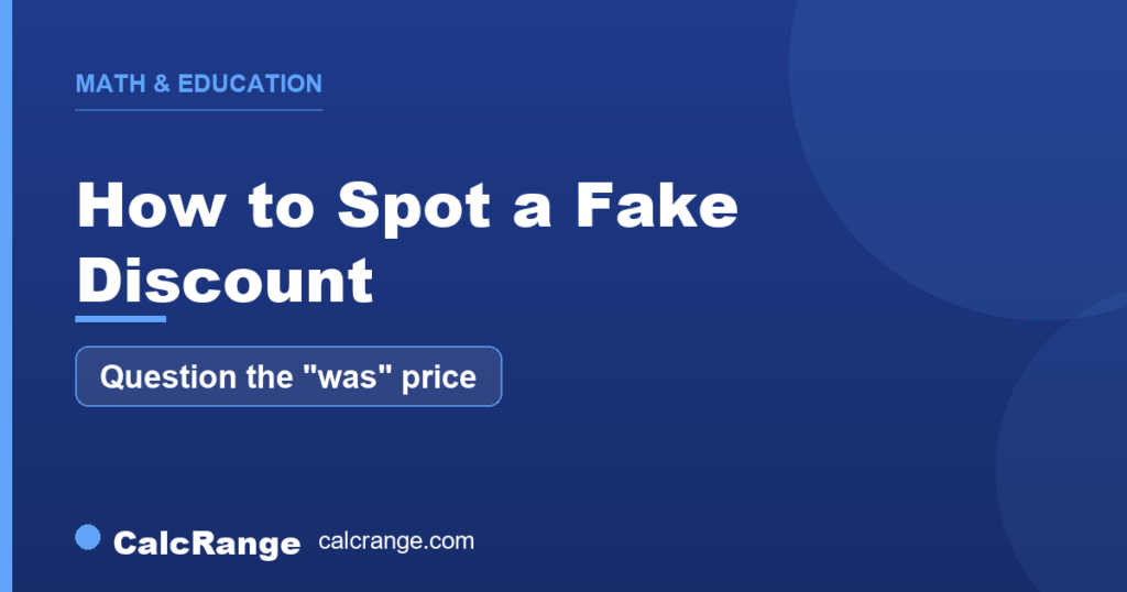 Guide: how to spot a fake discount
