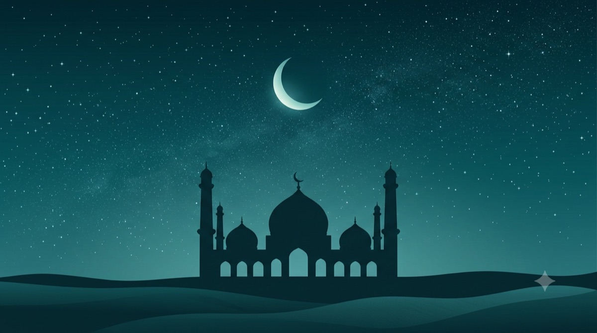 Suhoor and iftar time: dates and water at dusk during Ramadan