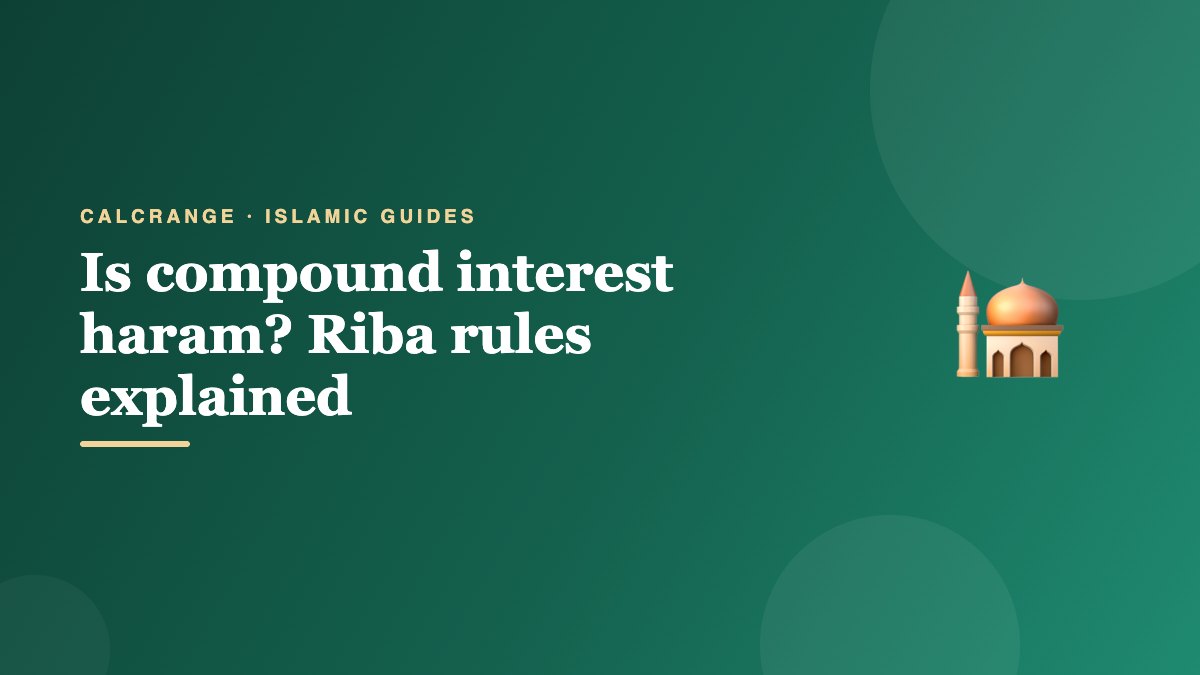Is compound interest haram? Riba rules explained