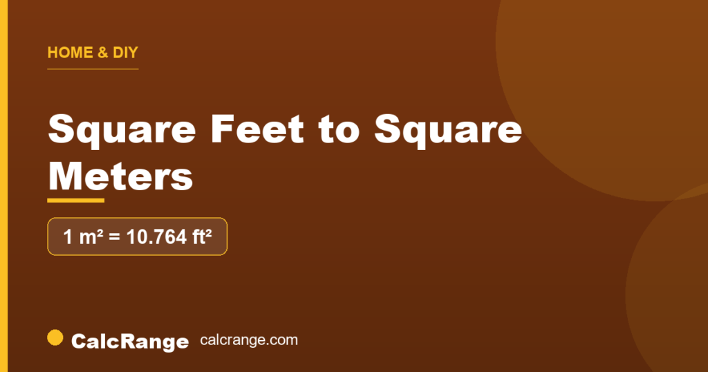 Guide: converting square feet to square meters