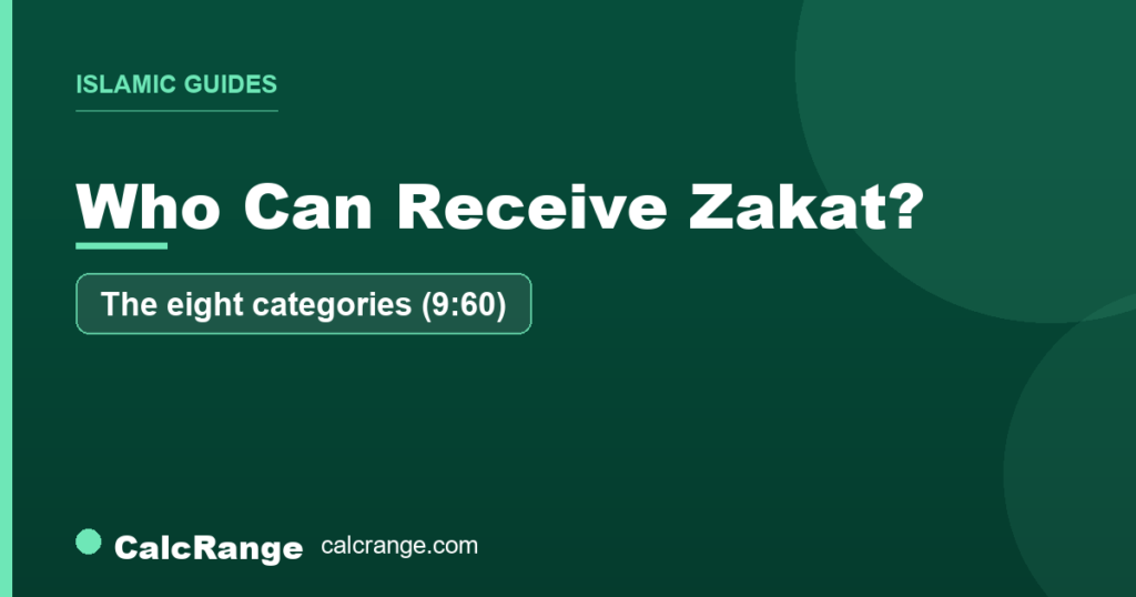 Guide: who can receive zakat, the eight categories